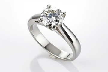 luxurious platinum ring jewel photography for wedding event generative ai