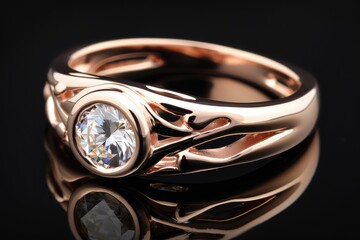 realistic and premium ring jewel photo shot for wedding event generative ai