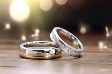 realistic platinum ring accessory for couples generative ai