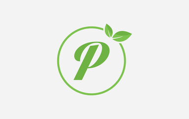 Fresh green leaf logo and nature healthy leaf logo circle design vector