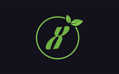 Fresh green leaf logo and nature healthy leaf logo circle design vector