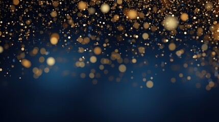 Gold glitzernder Hintergrund für Banner und als Grundlage für Text und Produkte zum Thema Weihnachten, Feiern oder Geburtstag. Romantischer Sternenhimmel Illustration. - obrazy, fototapety, plakaty