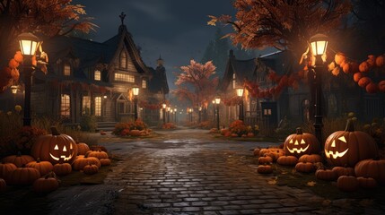 halloween night in the village