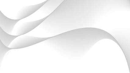 Abstract white fluid flow background with smooth line futuristic Geometric Textured intricate 3D wall Light wave White