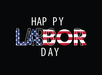 Labor day poster - American flag USA