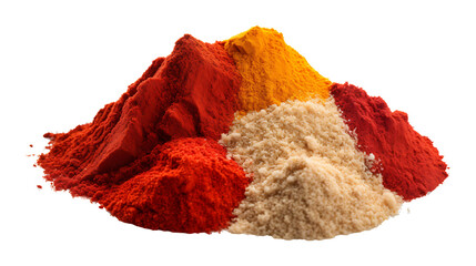 Aromatic spices seasonings powder isolated on transparent background © Shahjahangdb