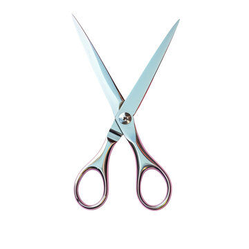 Isolated white scissors for metal cutting transparent background