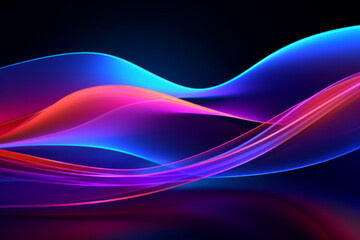 Neon waves. Energy flow. Abstract background