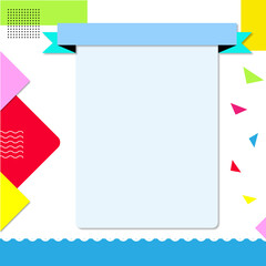 Attractive vector poster background design created with geometric abstract shapes elements and trendy colors