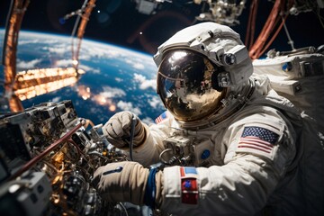Fototapeta premium astronaut in space