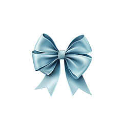 Blue ribbon on transparent background
