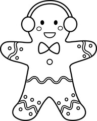 gingerbread man outline