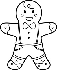 gingerbread man outline
