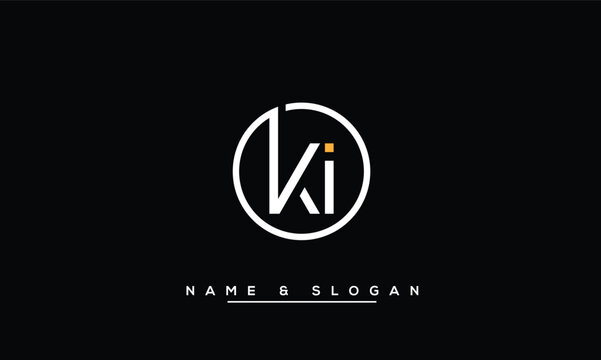 KI,  IK,  K, I  Abstract  Letters  Logo  Monogram