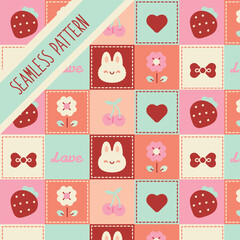 kawaii seamless pattern