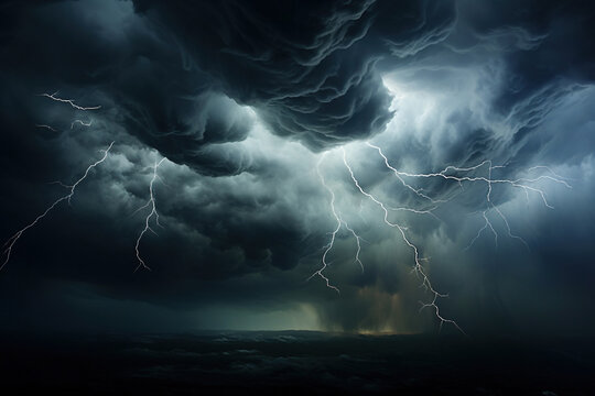 Ominous dark clouds, a prelude to a storm