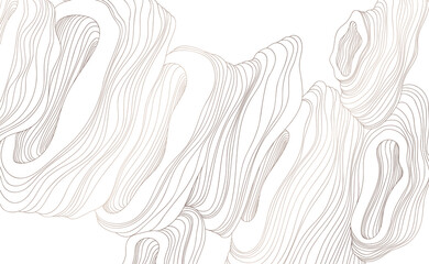 Backdrop cover template hand drawn. Wavy curve line background. Gradient luxury wallpaper.