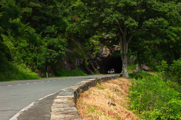 Shenandoah Tunnel with Car Driving