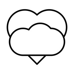 Heart Cloud icon design 