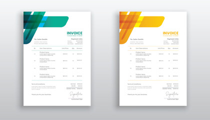 creative modern invoice template for your business
