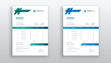 creative modern invoice template for your business
