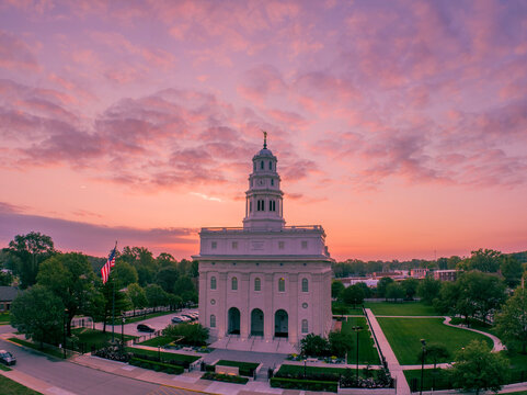 Stunning Nauvoo Illinois Temple at Sunrise