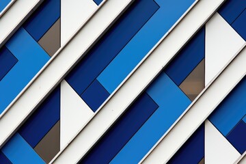 blue and white strip tiled abstract geometric