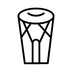 Drum Indian Music Outline Icon
