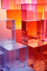 colorful transparent cubes 