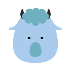 Chinese zodiac animal in flat style, goat. Vector illustration.