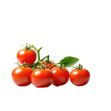 Cherry tomatoes on a transparent background