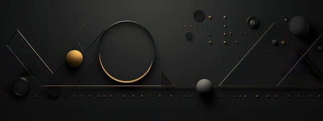 3D abstract black metal style background (ultra wide ratio), matte black wallpaper composed of...