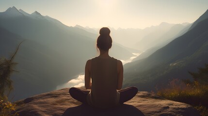 Innerer Frieden durch Yoga: Die Reise zu sich selbst - obrazy, fototapety, plakaty