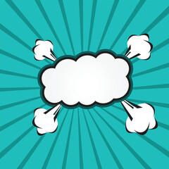 Comic background template for vintage style poster with speech bubble, vintage advertising concept
