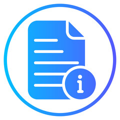 Fototapeta premium document gradient icon