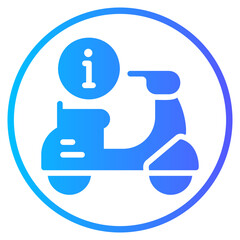 scooter gradient icon