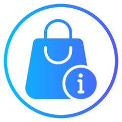 shopping bag gradient icon