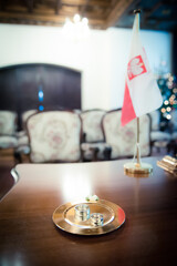 Wedding decorations for the party.