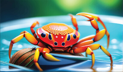 Fototapeta premium crab on the ground