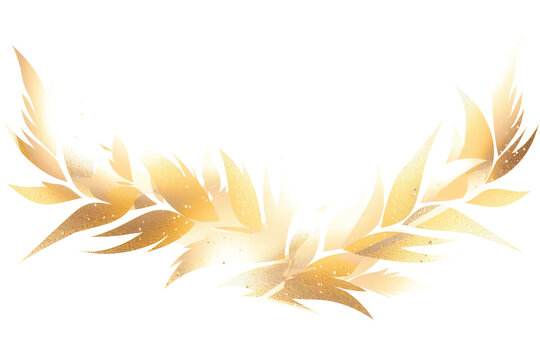 gold glitter design isolated on white