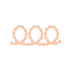 Amylose Sugar Molecule Concept Design. Vector Illustration.