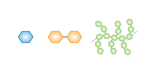Carbohydrates Types Concept Design. Vector Illustration.
