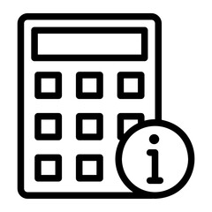 calculator line icon