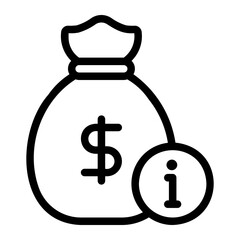 money bag line icon