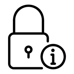 padlock line icon