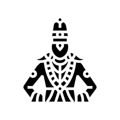 vithoba god indian glyph icon vector. vithoba god indian sign. isolated symbol illustration