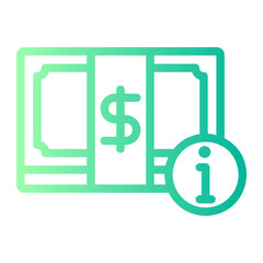 Fototapeta premium money gradient icon