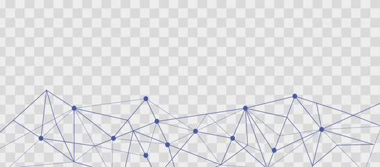Internet network. Data and technology concept. Abstract technological background with dots and lines connection.