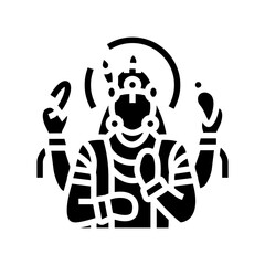 vishnu god indian glyph icon vector. vishnu god indian sign. isolated symbol illustration