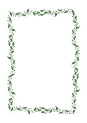 minimalist floral frame border